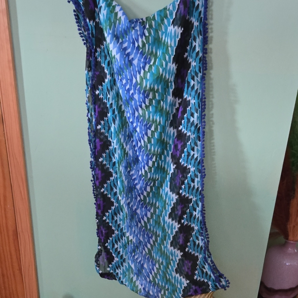 Apt. 9 Blue and Purple Patterned Scarf